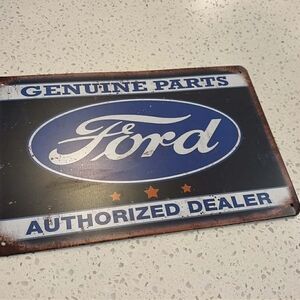 Ford Blue and White Metal Sign